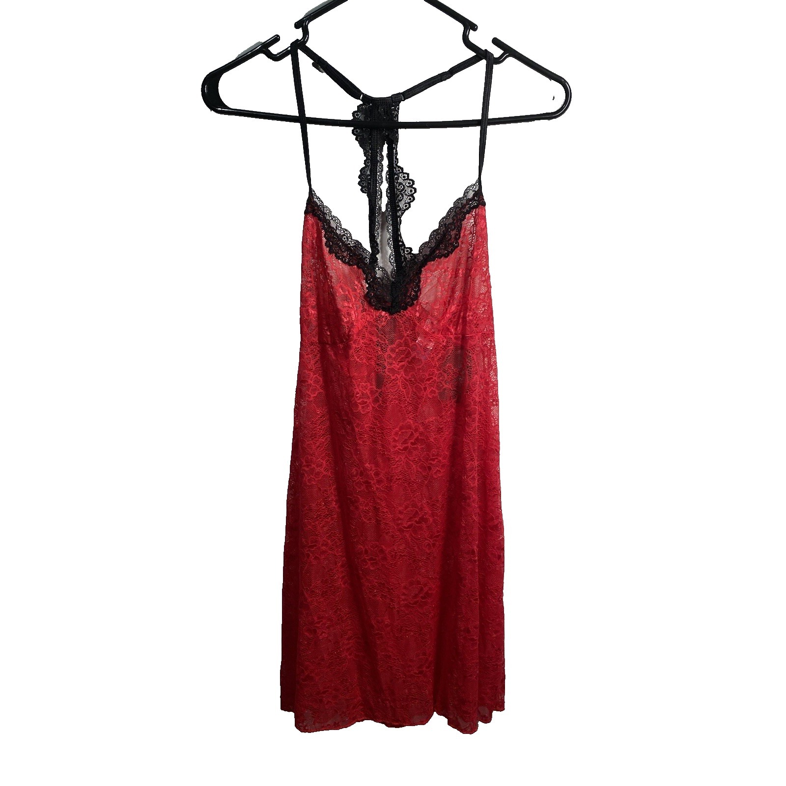 Secret Treasures Womens Sleep Wear Dress Lingerie Size Small 4 6 Lace Red
